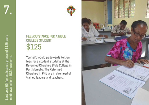 CC20 - #07 - Fee Assistance for a Bible College Student