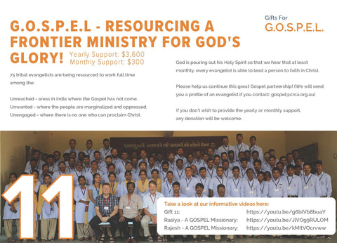 CC19 - #11 - GOSPEL Missionary Support